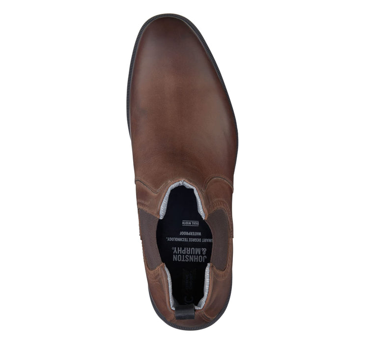 Johnston & Murphy Men's Maddox Size 9 Tan Full Grain Leather Chelsea Boots