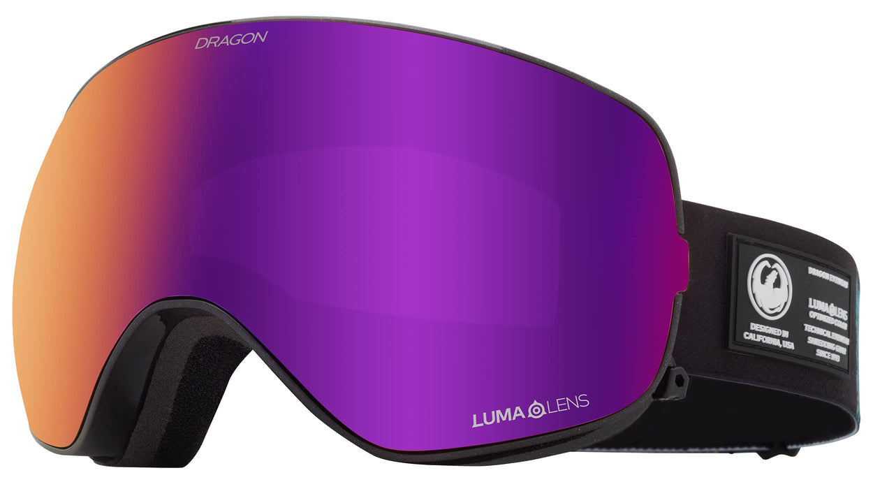 Dragon Alliance X2S Black Pearl Lumalens Purple Ion/LL Amber Lens Snow Goggles