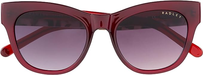 Radley London Women's 6508 Dark Rose Pink/Pale Tort Oversized Cat Eye Sunglasses