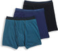 Jockey Men's Classic 5" Large 3 Pack Black/Teal/Blue Boxer Brief Underwear