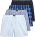 Bundle of 2-4 Packs of Jockey Men's ActiveBlend 5" X-Large Agent Blue Plaid/Small Plaid/Best Blue/Blue Stripe Mid-Rise Woven Boxer Underwear