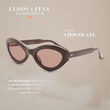 Christopher Cloos x Elsa Hosk Round Vintage Polarized Sunglasses