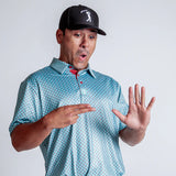 Bogey Bros Men's 4 Way Stretch Short Sleeve Golf Polo Shirt (Mixed, Finger Bang)