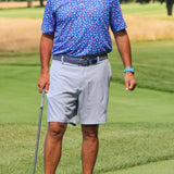 White Water Burgee Print Polo Breathable Short Sleeve Shirt - Sports by Sager