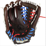 Nokona X2 Elite Youth 11.25" Red White & Blue Mod Trap Web Left Handers Glove