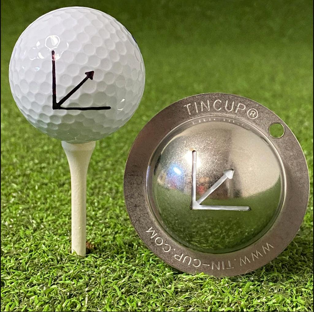 Tin Cup Golf Ball Custom Marker Alignment Tool