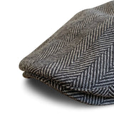 Boston Scally Co. The Original Newsboy 5-Panel Grey Herringbone Fitted Flat Cap