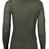 Mountain Khakis Women's Kelp X-Large Countryside Cowl Neck Ribbed Sweater