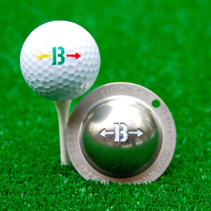 Tin Cup Alpha Players Cup B Golf Ball Custom Marker Alignment Tool