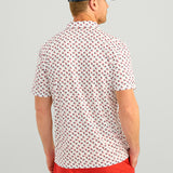 HUK Men's Pursuit Printed, Performance Short Sleeve Polo Shirt