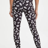 Onzie High Rise Black White Leopard Large Midi Leggings