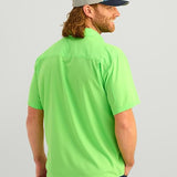 HUK Men's Tide Point Solid Short Sleeve Shirt, Fishing Button Down