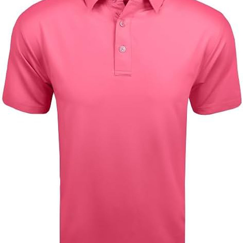 Callaway Men's Micro Hex Golf Performance Polo Shirt with Sun Protection, Solid Stretch Fabric