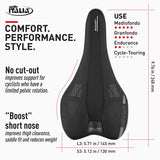 Selle Italia Black SLR Boost TM L 248x145mm 230g MTB and Road Bike Saddle