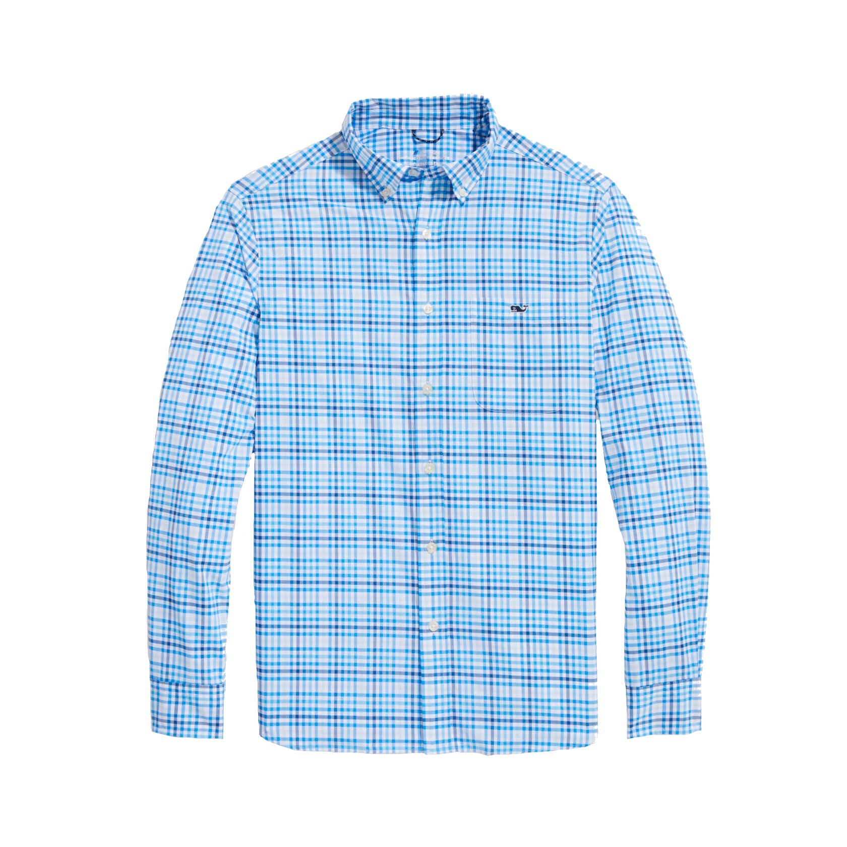 Vineyard Vines Men's Classic Fit Plaid On-The-Go Lightweight Button-Down Shirt