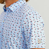 HUK Men's Pursuit Printed, Performance Short Sleeve Polo Shirt