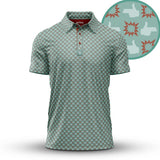 Bogey Bros Men's 4 Way Stretch Short Sleeve Golf Polo Shirt (Mixed, Finger Bang)
