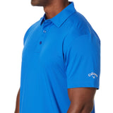 Callaway Men's Micro Hex Golf Performance Polo Shirt with Sun Protection, Solid Stretch Fabric