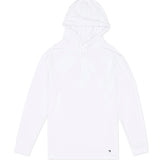 Burlebo Men's Long Sleeve Hoodie Sweatshirt (White)