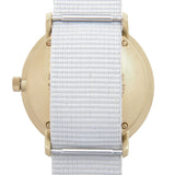 Junghans Max Bill Kleine Automatic Gold Case and White Dial White Strap Analog Watch 27/7006.02