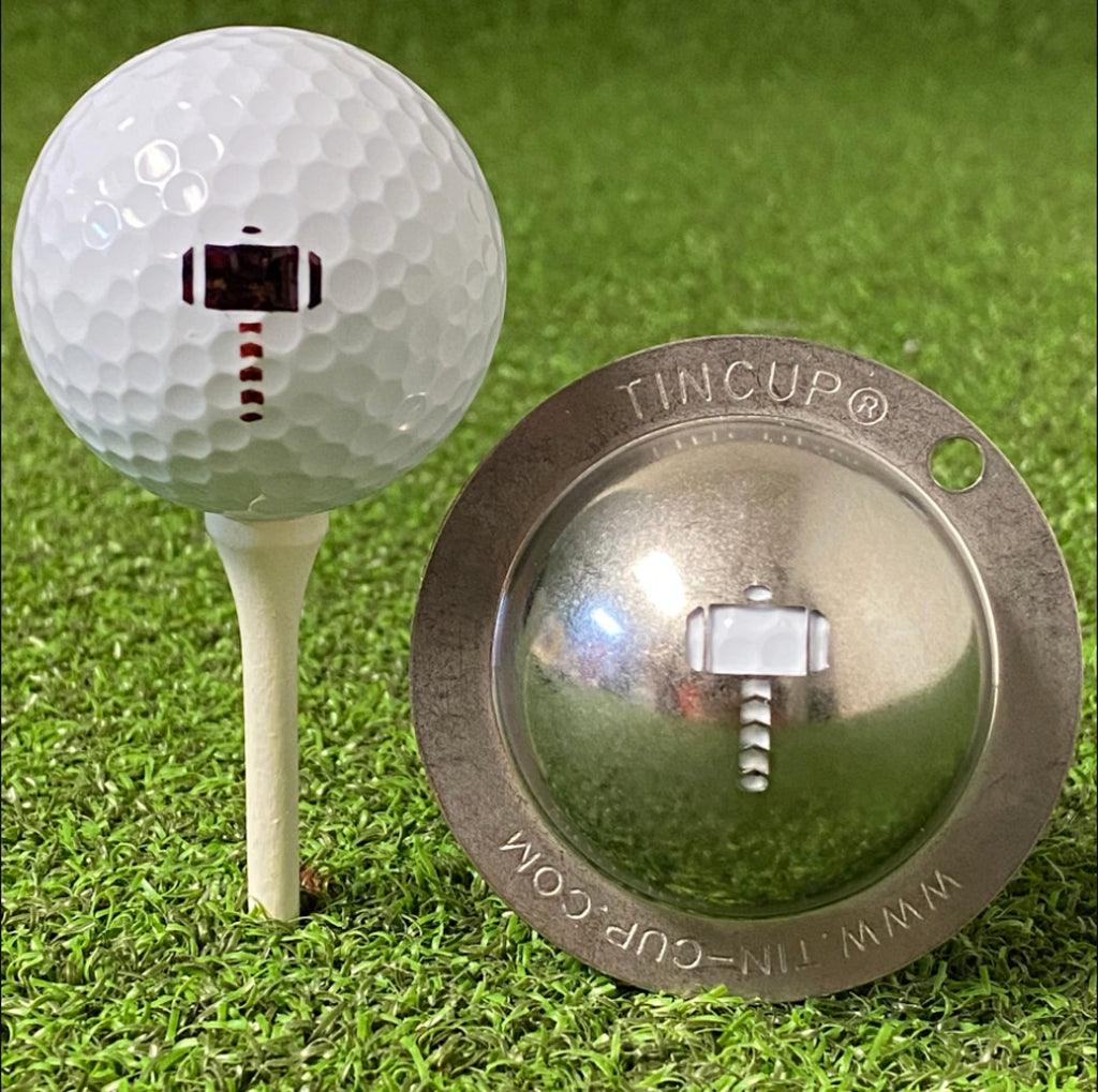 Tin Cup Golf Ball Custom Marker Alignment Tool