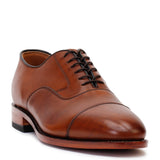 Johnston & Murphy Melton Tan Calfskin Size 11.5 Cap-Toe Dress Shoes