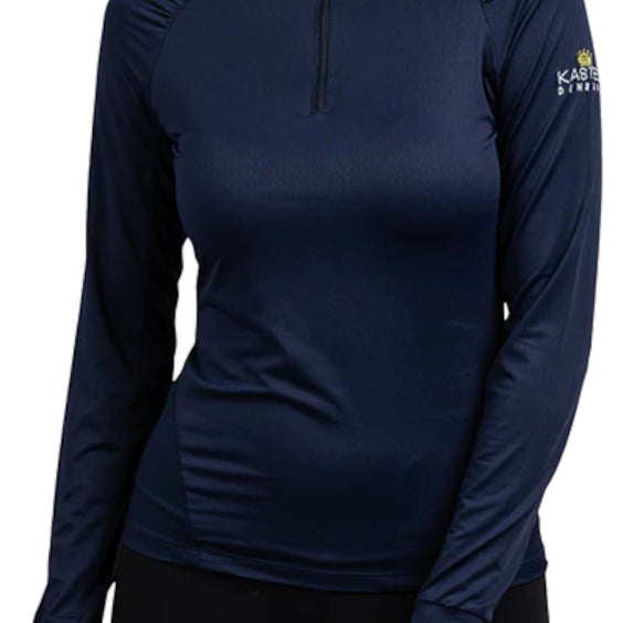 Kastel Denmark Women's Lightweight Crewneck Sun Shirt | 1/4 Zip Athletic Tops | UPF 30+ Protection