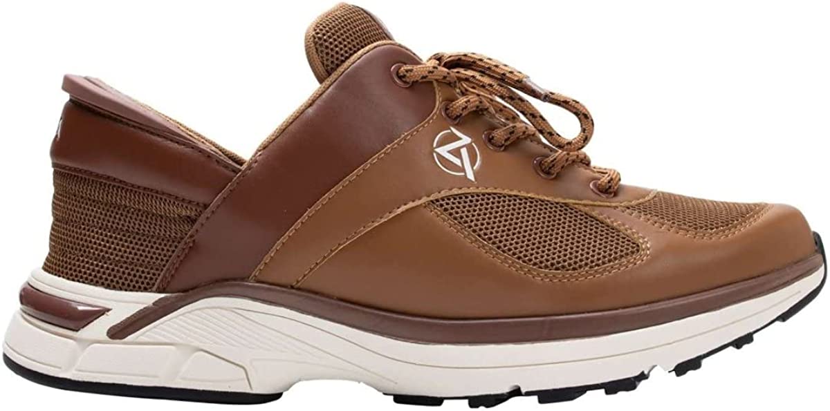 Zeba Men's Hands Free Slip-On Walking Shoes (Brown)