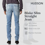 Hudson Jeans Mens Blake Slim Straight Cotton 34" Inseam Jeans