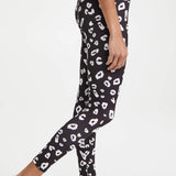 Onzie High Rise Black White Leopard Large Midi Leggings