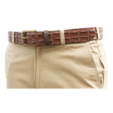 Tag Safari Cape Nile Crocodile Skin Belt, Brass Buckle Fully Adjustable