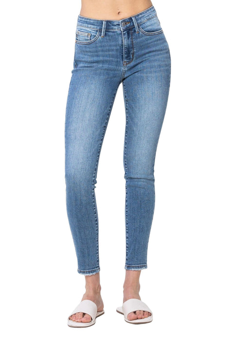 Judy Blue Women's Mid-Rise Vintage Wash Skinny Jeans