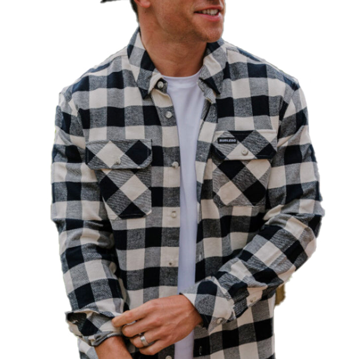 Burlebo Men's Flannel Mid-Weight Long Sleeve Shirt