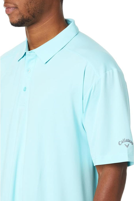 Callaway Men's Solid Micro Hex Performance Golf Polo Shirt with UPF 50 Protection