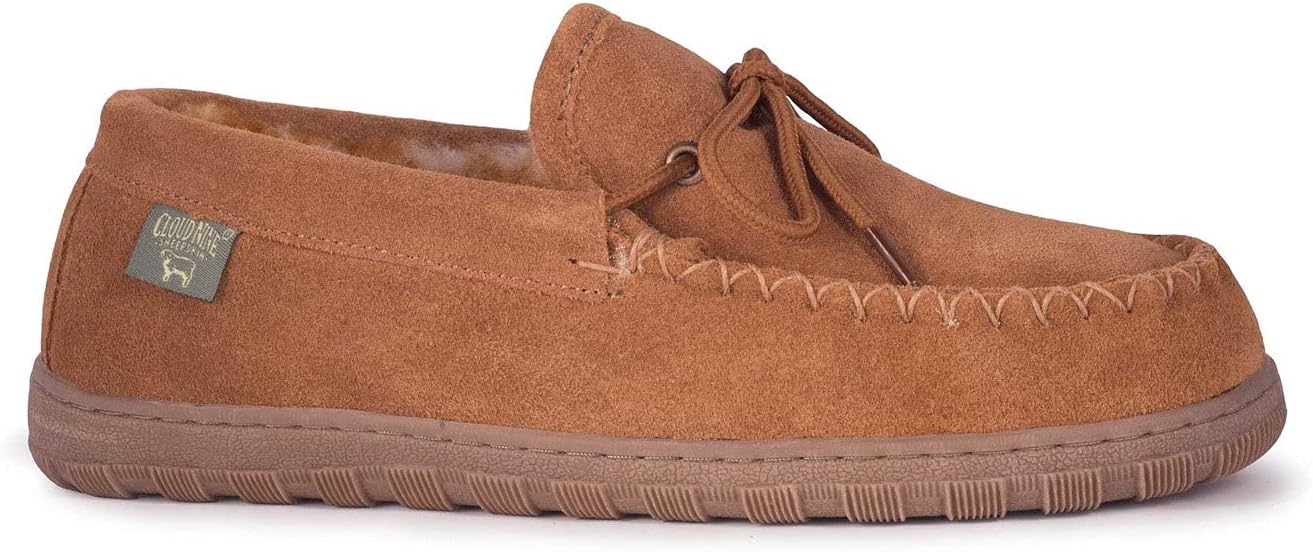 Cloud Nine Sheepskin Slippers Men's Moccasins Indoor & Outdoor Shoes