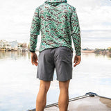 Burlebo Men's 5.5" Inseam Everyday Shorts (River Rock Grey - Deer Camo)