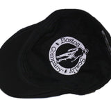 Boston Scally Co. The Scapper Newsboy Flat Cap Black 6-Panel Fitted Hat