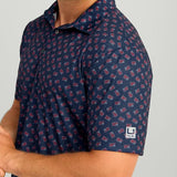 HUK Men's Pursuit Printed, Performance Short Sleeve Polo Shirt