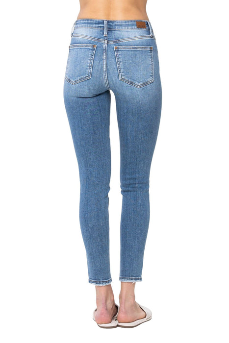 Judy Blue Women's Mid-Rise Vintage Wash Skinny Jeans