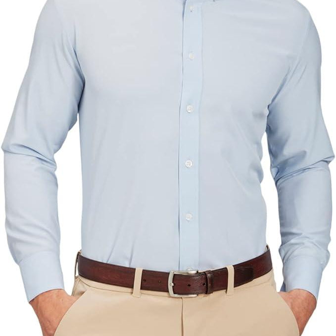 Mizzen+Main Men's Performance Dress Shirt Classic Fit - Machine Wash, Four-Way Stretch, Wrinkle Free - Leeward Collection