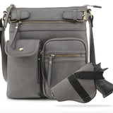 JESSIE & JAMES Robin Multipocket Concealed Carry Crossbody Bag with Lock and Key