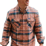 Burlebo Men's Flannel Mid-Weight Long Sleeve Shirt