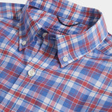 Vineyard Vines Men's Plaid On-The-Go brr Performance Button Down Long Sleeve Shirt