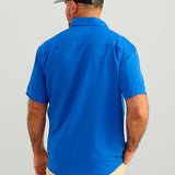 HUK Men's Tide Point Solid Short Sleeve Shirt, Fishing Button Down