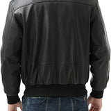 Landing Leathers Men's USA Air Force A-2 Leather Full-Zip Flight Bomber Jacket