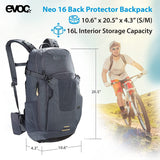 Evoc NEO 16L Carbon Grey L/XL Protector Pack with Integrated Airshield