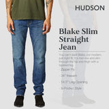 Hudson Jeans Mens Blake Slim Straight Cotton 34" Inseam Jeans