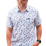 Burlebo Men's Performance Short Sleeve Button Up Shirt