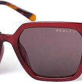 Radley London Women's 6506 Dark Rose Pink/Leopard  Oversized Square Sunglasses