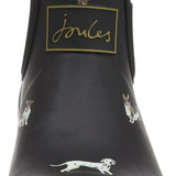 Joules Women's Wellibob Black Dog Size 11 Short Height Rain Boot